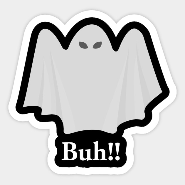 Buh Spook horror humor Sticker by cypryanus